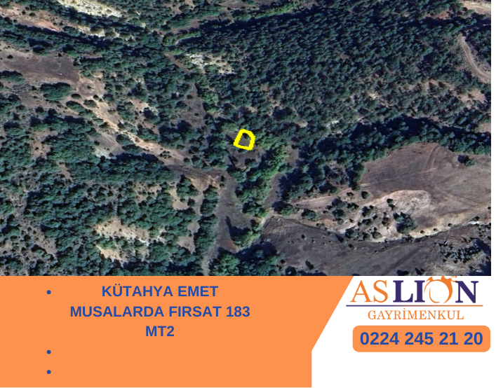 KÜTAHYA EMET MUSALARDA FIRSAT 183 MT2